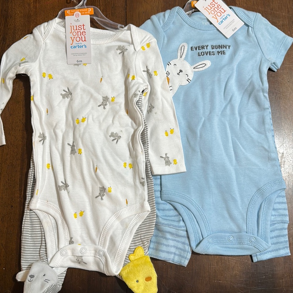 2 sets of Carters 2 piece Easter outfits